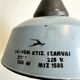 Industrial Grey Enamel and Cast Iron Pendant Light, 1960s