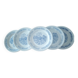 Lot de 6 assiettes à dessert anglaise ancienne
