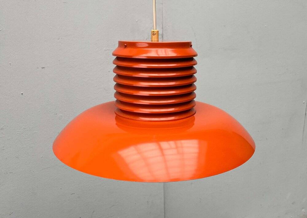 Mid-Century Modern German Space Age Orange Pendant Lamp, 1960s