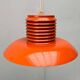 Mid-Century Modern German Space Age Orange Pendant Lamp, 1960s