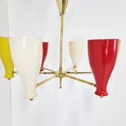 Mid century coloured chandelier, 1950s