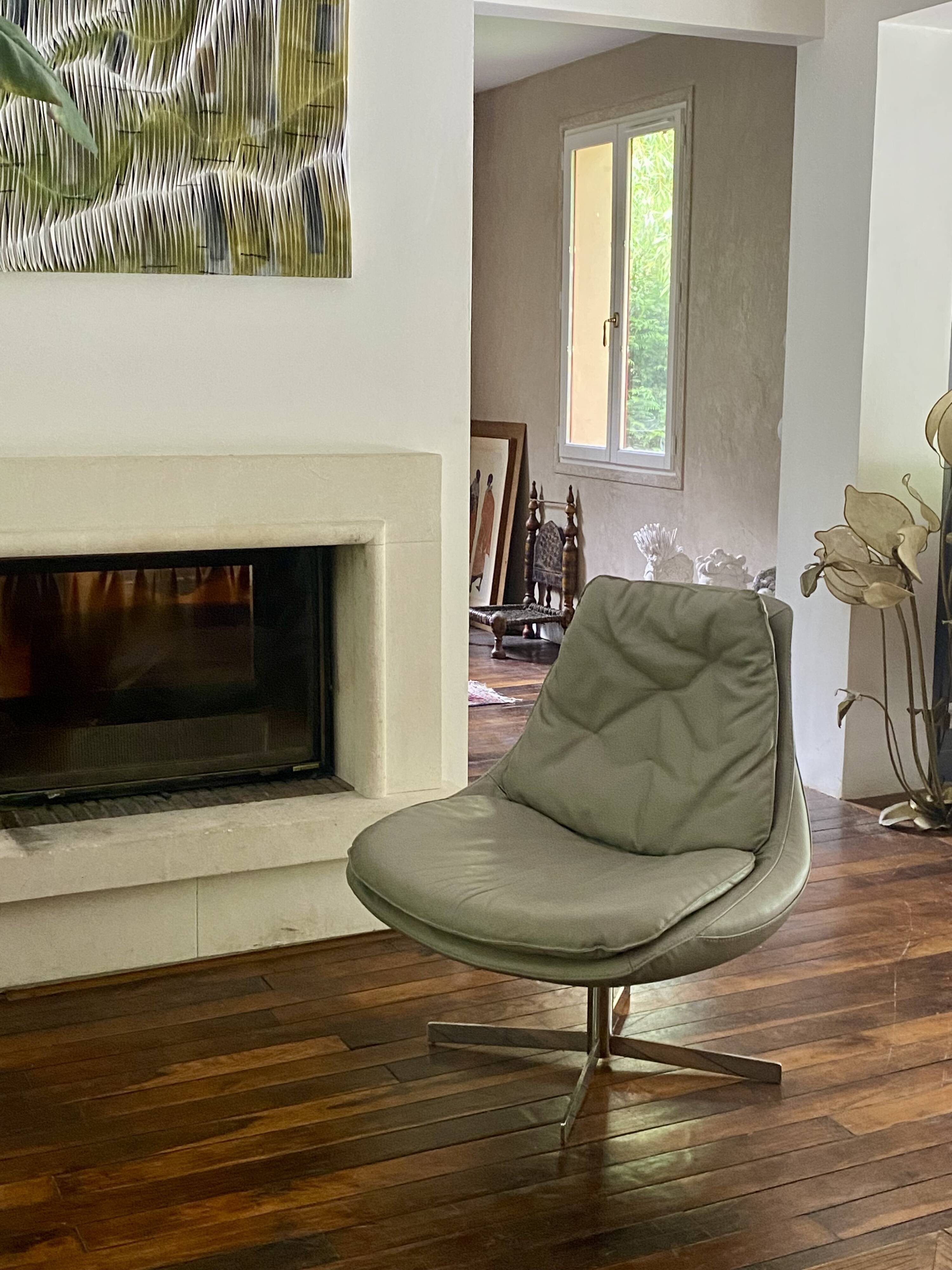 Fauteuil design vintage daya bontempi italie.