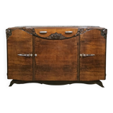 Sideboard in a row, Art Deco period, in mahogany.