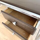 Modernist office 1970 chrome metal and skai