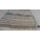Traditional handmade Berber grey carpet in pure wool 110×70cm