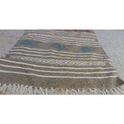 Traditional handmade Berber grey carpet in pure wool 110×70cm