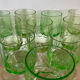 Set of 10 uraline glasses from the 1970s.