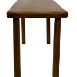 Vintage Set of 3 brutalist oak side or nesting tables 1970s