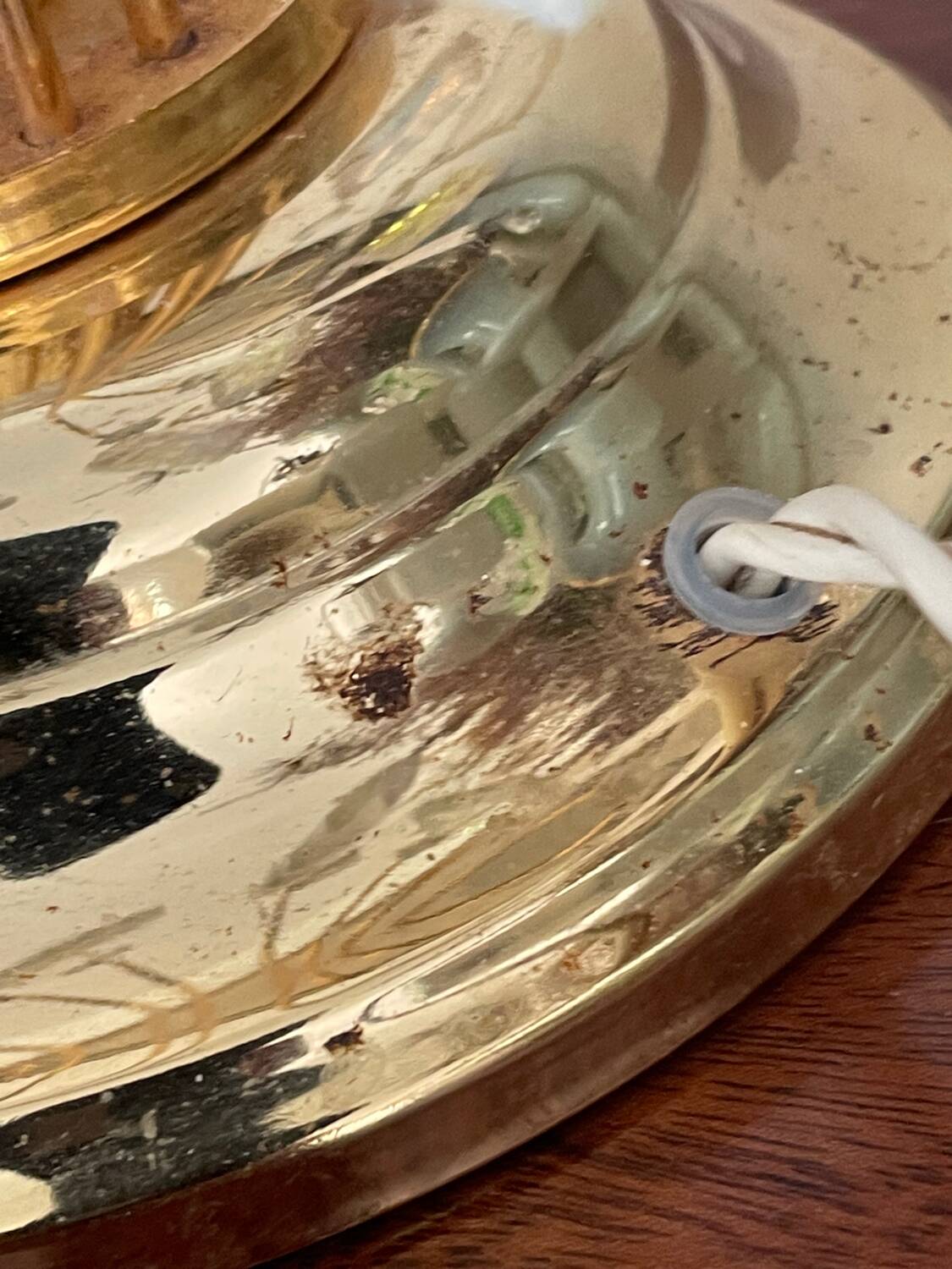 Pair of vintage gold accent lamps