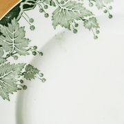 Assiette plate vintage motif feuilles de vigne