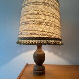 Turned wood lamp from the 60s