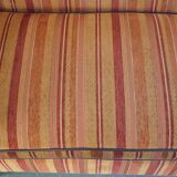 Canapé 2,5 places Art Déco en tissu coloré