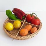 Rustic French Provence Wicker Basket Centerpiece / Vide-Poche – Mid 20th Century