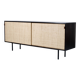 ENFILADE FLORENCE KNOLL MODEL 116 WOOD LEATHER AND RATTAN 1960