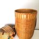 Wicker basket shape owl design 70s