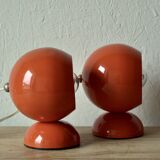 Pair of vintage falca lamps - ball lamps - space age design - made in italy