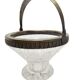 ARS Crystal platter ART DECO with brass fittings