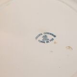 Large round dish, Creil and Montereau, Centaurea service, iron earth, late 19th century