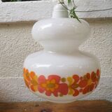 White Opaline with flowers