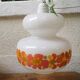 White Opaline with flowers