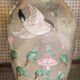 Antique Japanese vase in ceramic with floral and bird decoration, 19th century.