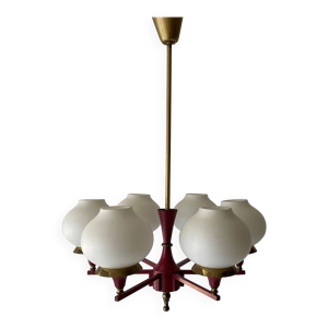 Lustre verre laiton