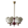 6 pendant lamps in glass and burgundy brass by Hans-Agne Jakobsson, 1960s, Sweden