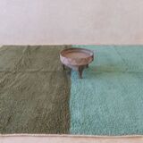 Monochrome green and turquoise rug - 265 x 223 cm