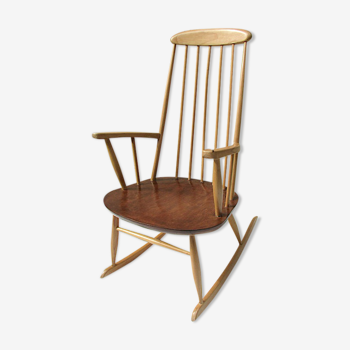 Rocking-chair vintage 60, ligne scandinave