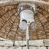 Vintage rope reading floor lamp 1970