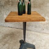 Old bistro table garden table cast iron with oak