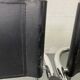 Pair of design armchairs in imitation leather chrome