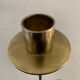 Swedish design candle holder in granite, metal and brass, 1980, height 39 cm