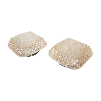 Pair of sixties glass ceiling