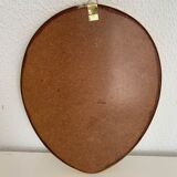 Vintage mirror 1960 asymmetrical mirror - 25 x 20 cm