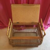 1960 rattan toy chest