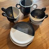 Set of 6 coffee/tea cups with sugar bowl - Vallauris