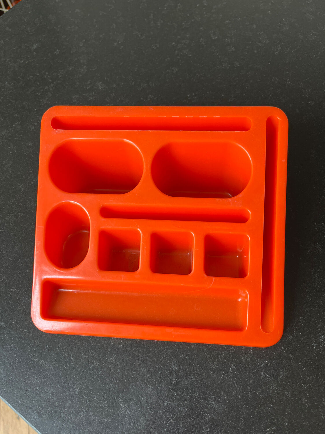 Orange desktop organizer