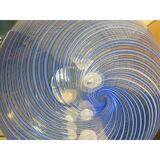 Contemporary Murano Style Blue Swirling Murano Glass Table Lamp