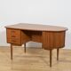 Mid-Century Freestanding Teak Kidney Desk, Denmark, 1960s