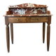 Art Deco console in walnut and marble.
