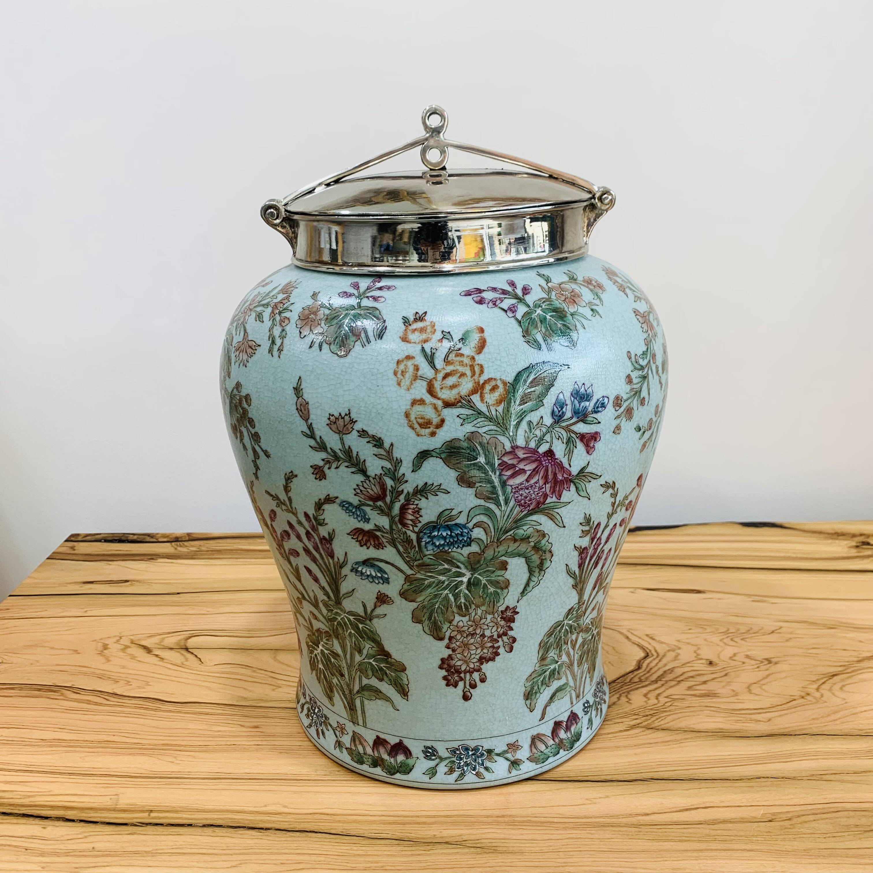 Victorian Blue Condiment Pot