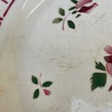 Sarreguemines Digoin rosebud floral pattern plate