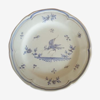 Assiette en faience de Moustiers Martres Tolosane