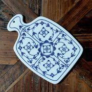 Small Winterling Indian Blue Strawflower Porcelain Board