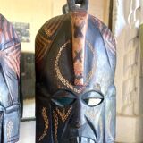 Paire de masques africaines en bois