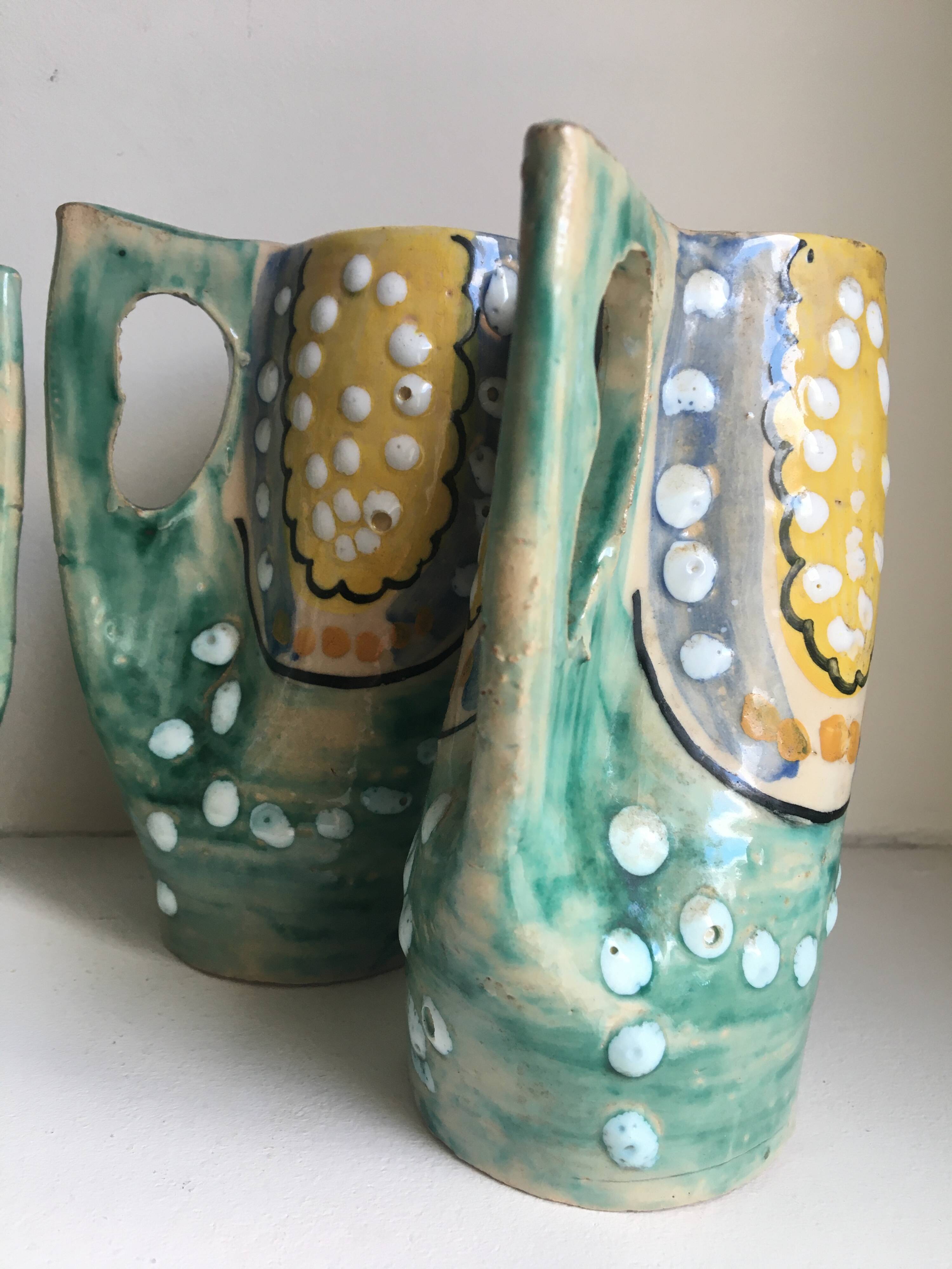 Set of Iberian ceramic mugs
