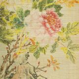 Asian bamboo screen, painted rice straw