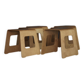 Tabourets Benjamin vintage IKEA en contreplaqué par Lisa Norinder, 1999. Lot de 6