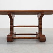 Antique Oak Monastery Coffee Table, France 17th Century